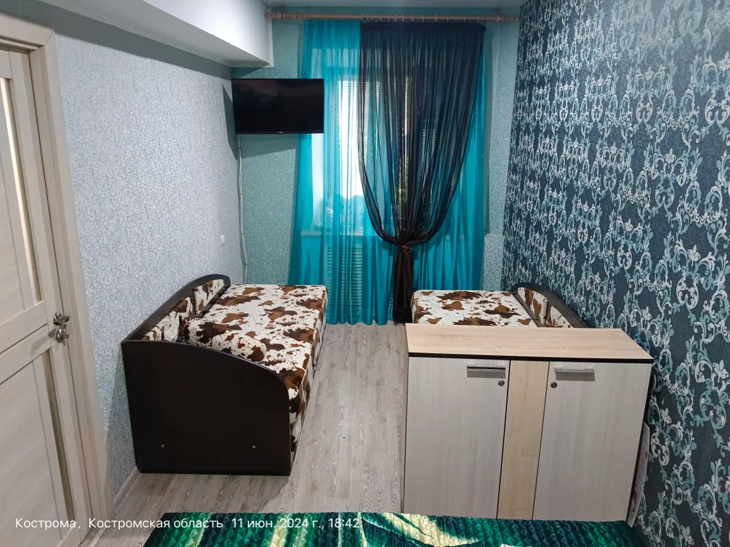 Двухкомнатная у Волги, 6 раздельных спальных мест