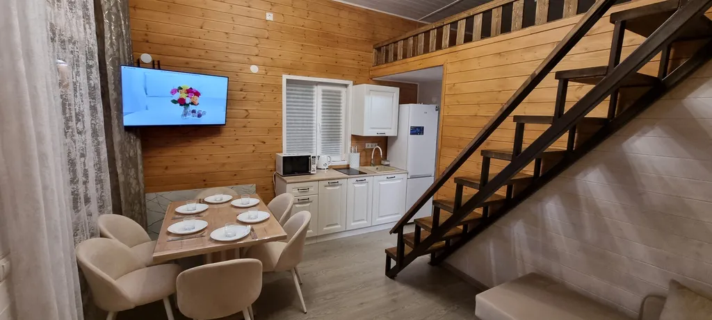 Коттедж Дом с террасой в лесу рядом с речкой — Архыз