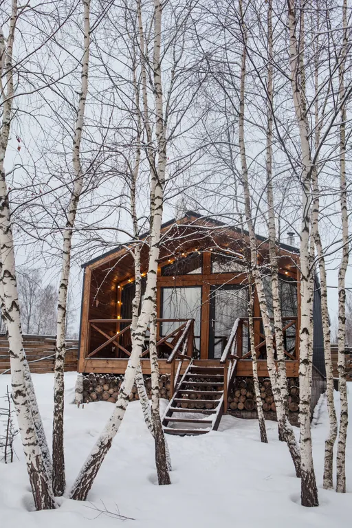 Барнхаус ВЕСНА с камином и баней