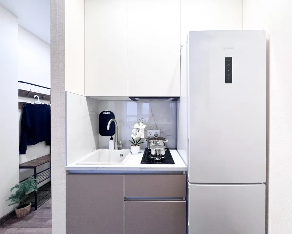 Очень уютная и светлая студия для двоих с лоджией