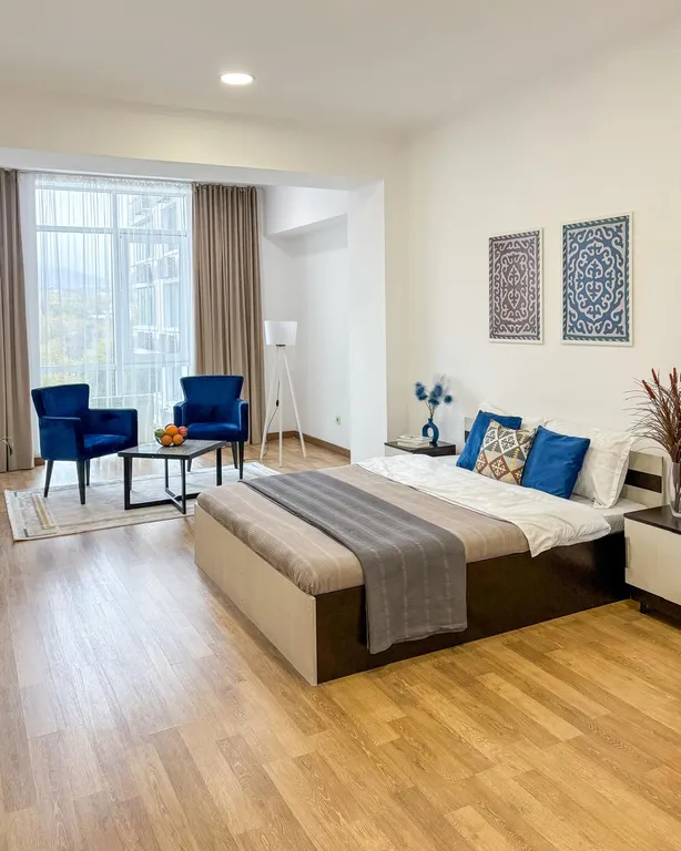 Трёхкомнатная квартира с видом на Горы ЖК Престиж — аренда посуточно в Алматы