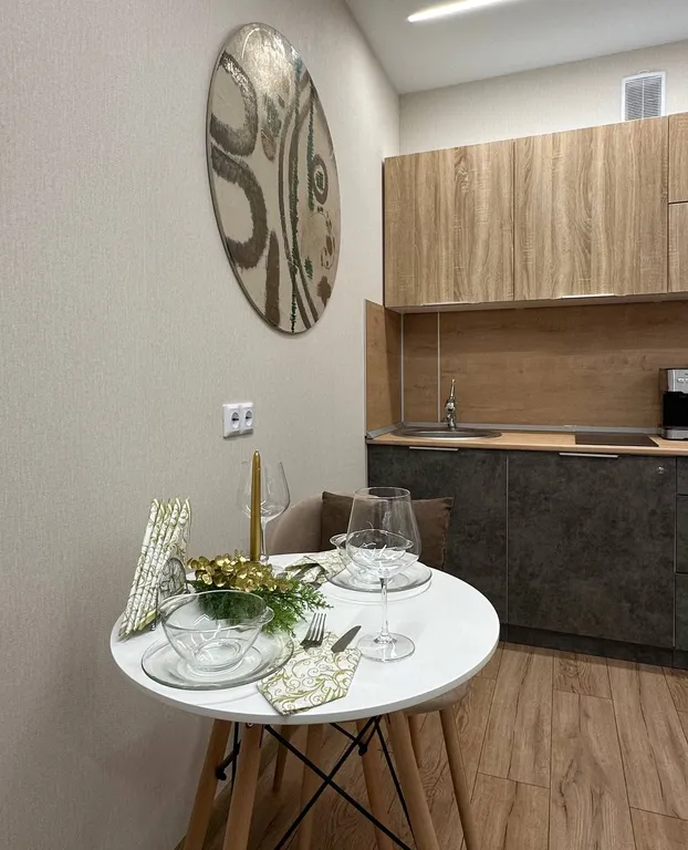 Уютная студия с балконом в шаге от Тинькофф холл и УфаАрена