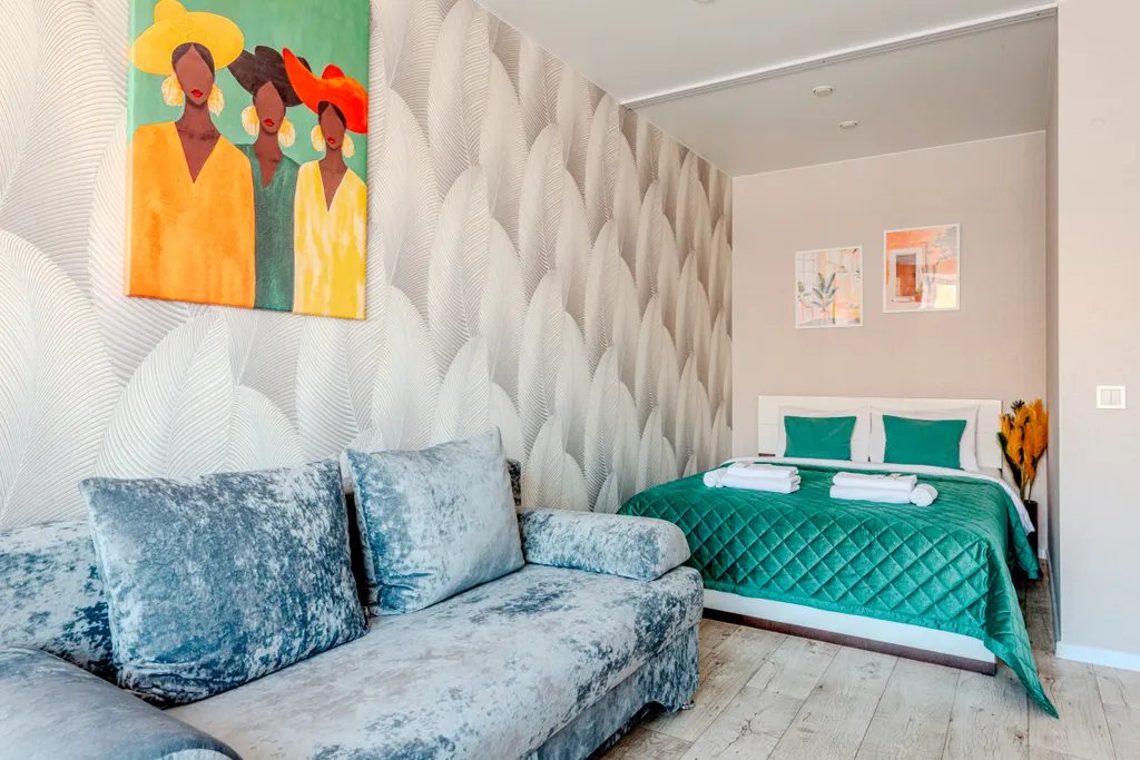 У залива в престижном микрорайоне, кондиционер, с гостиничным сервисом