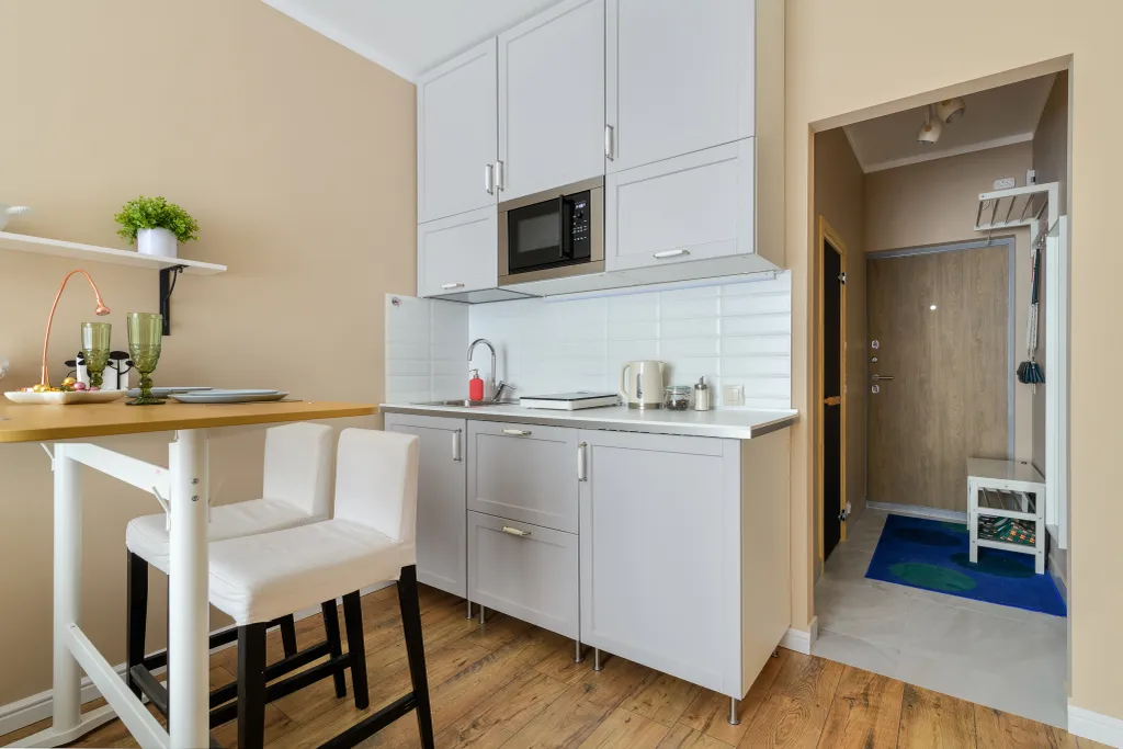 Студия с видом на сосны в Зеленогорске, закрытая территория