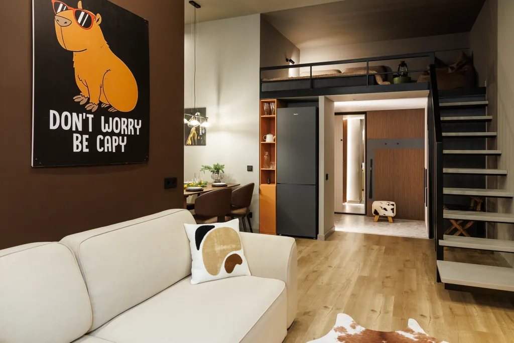 Двухуровневая квартира Капибара с видом на закат — аренда посуточно в Иркутск