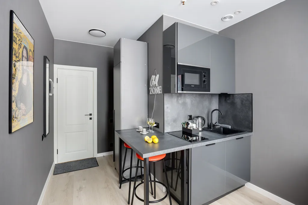 Квартира Квартира Стильная студия у ботанического сада Red — Москва