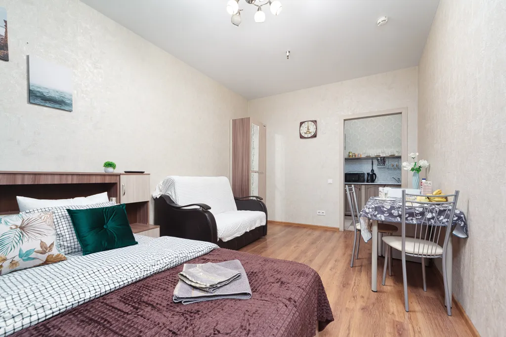 Студия  на 4-х у аэропорта Внуково,метро Пыхтино