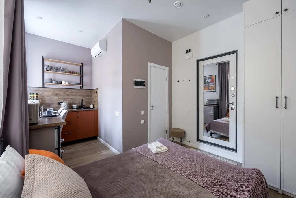 Квартира-студия, 20 м², 1 кровать