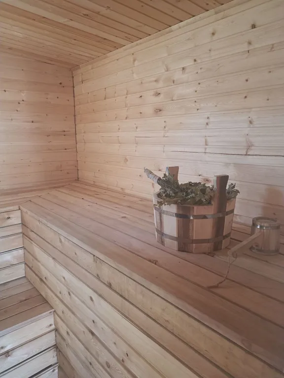 Дом с баней и купелью на дровах