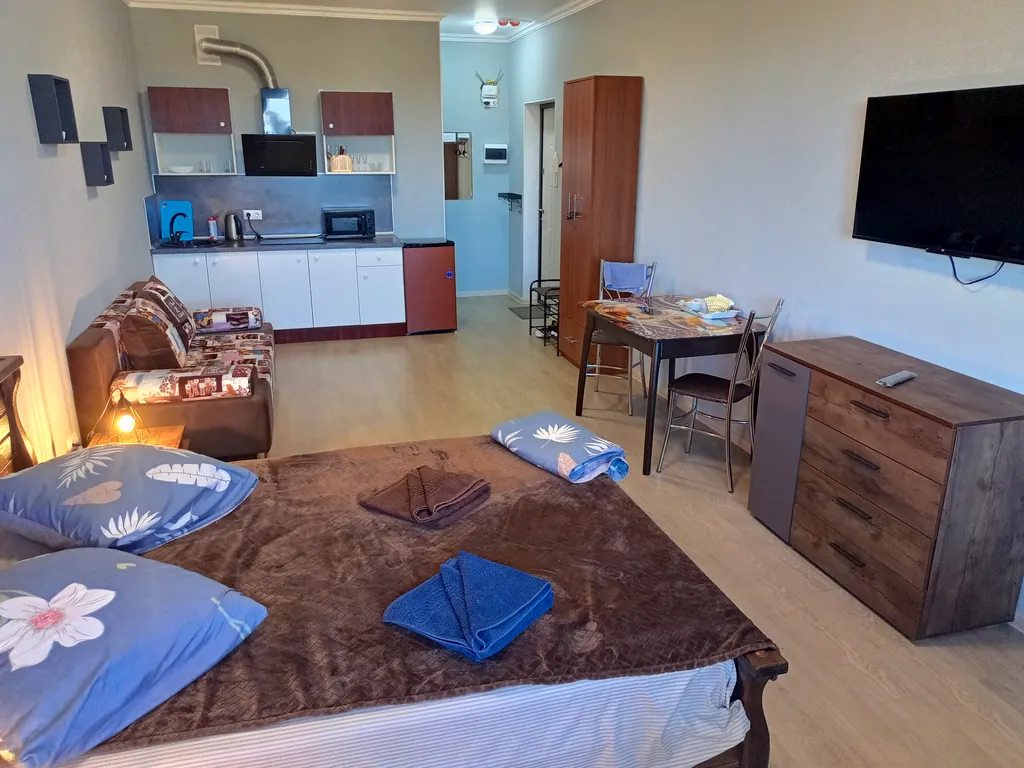 Квартира Уютная квартира-студия с диванчиком у жд вокзала и ТЦ Вавилон — Тверь