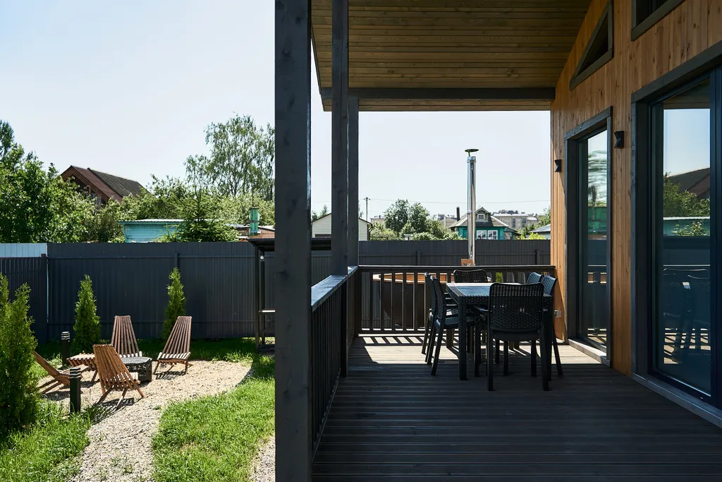 Дом у реки, с баней, чаном и зоной барбекю