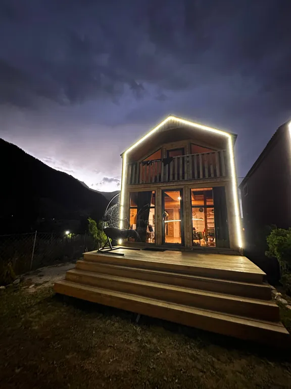 Барнхаус шикарным видом на горы