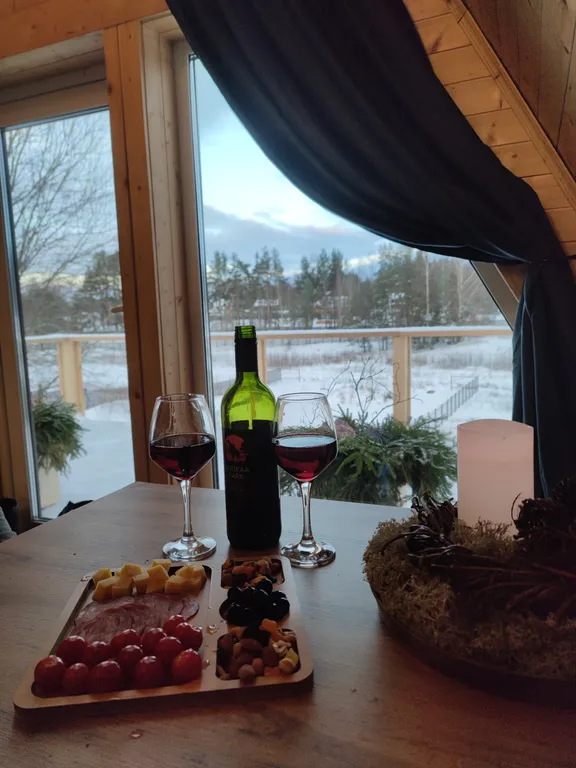 A-frame с беседкой и сауной у Игоры