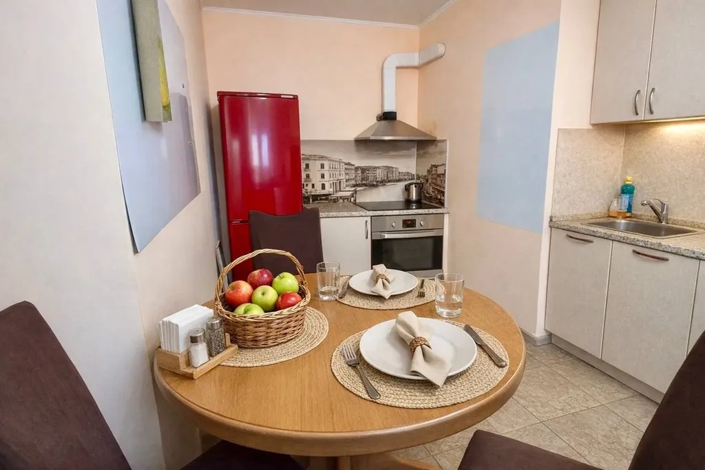 1-комнатная квартира с балконом и панорамным видом на город