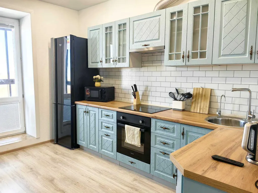 Уютная однокомнатная квартира с просторной лоджией