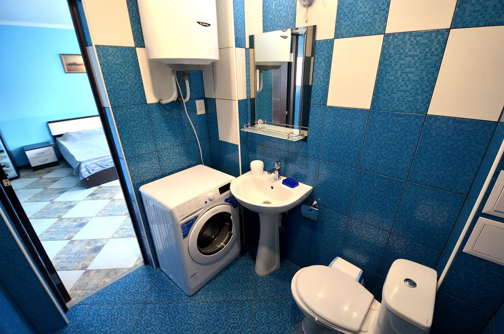 Квартира-студия голубая