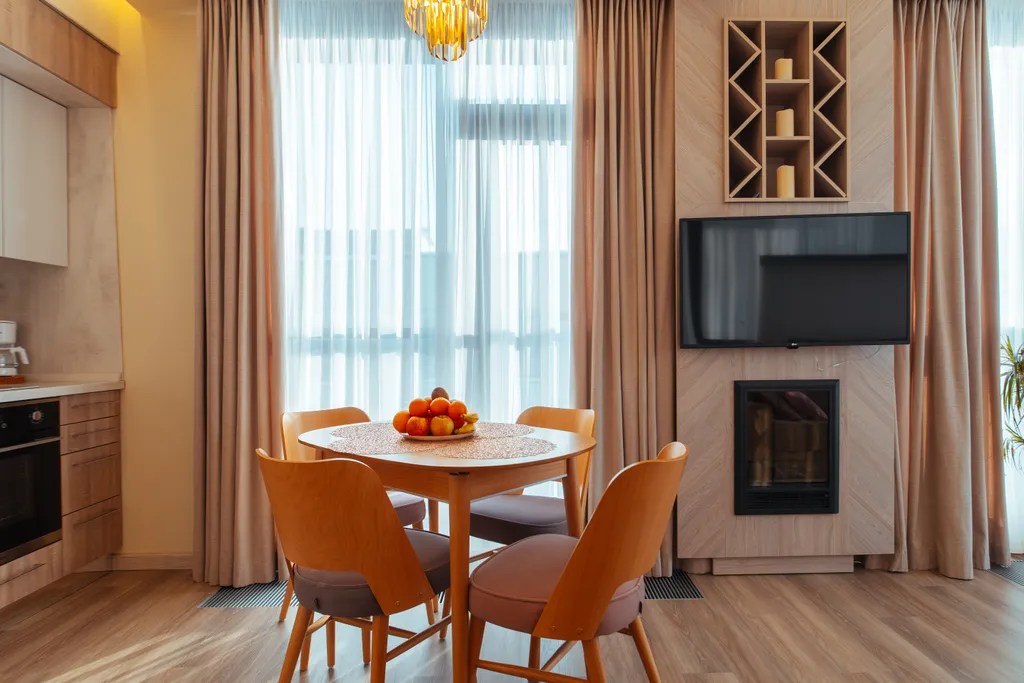 Апартаменты Охтапартлюкс с сауной и камином с 1 спальней и террасой