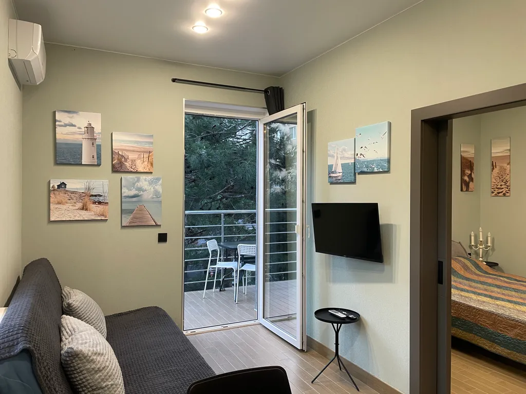 Квартира Квартира Уютная евродвушка с балконом у моря — Геленджик