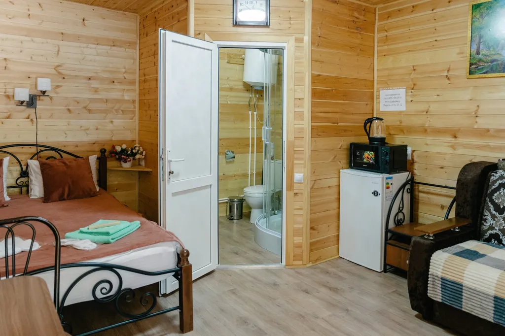 Домик номерного типа с общей террасой