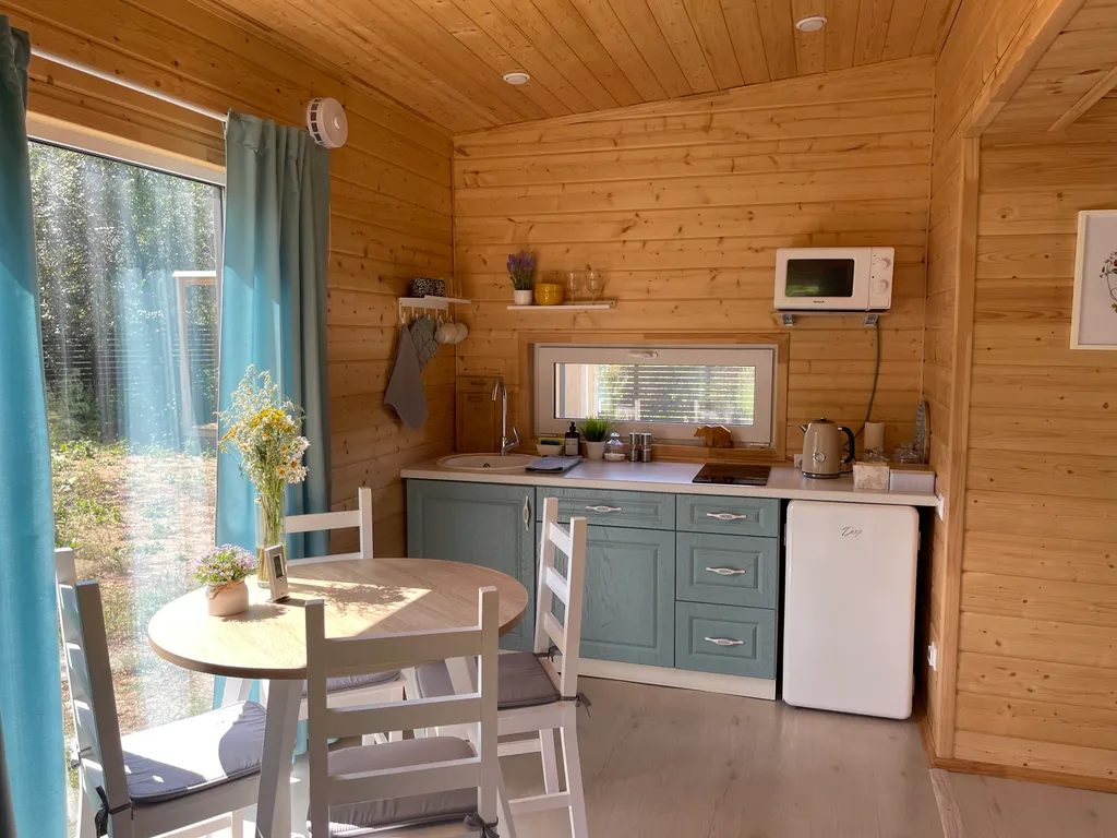 Дом с баней у леса