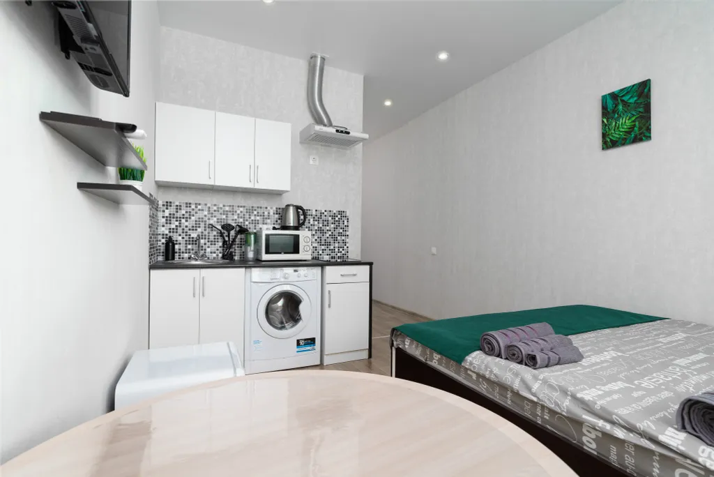 Шикарная студия для двоих с дизайнерским ремонтом