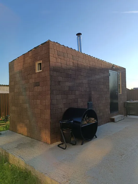 Дом с баней и купелью на дровах