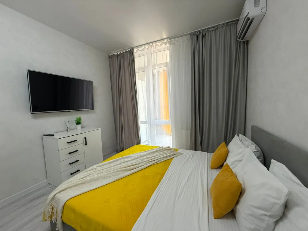 Квартира Квартира Уютная студия в комфортабельном микрорайоне Любимово — Краснодар