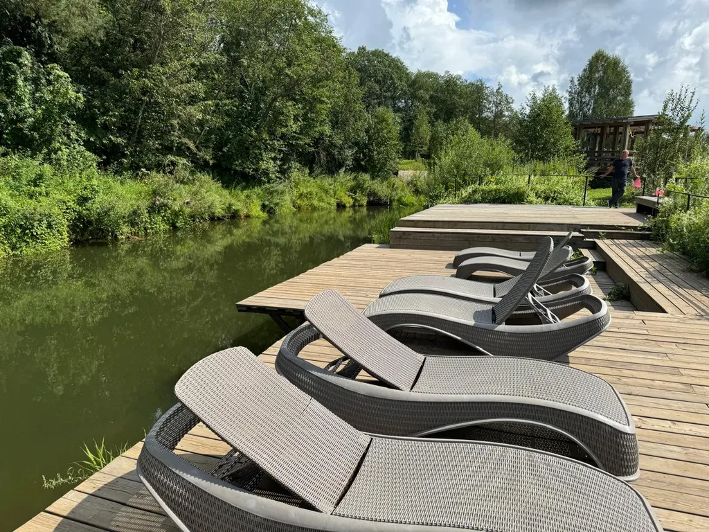 Дом А-фрейм на речке под Клином