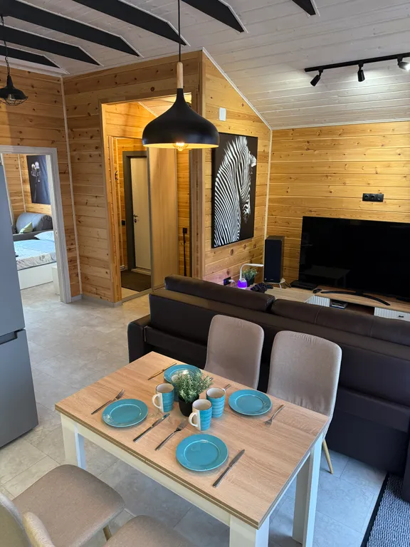 Одноэтажный двухкомнатный дом БарнХаус в черте города