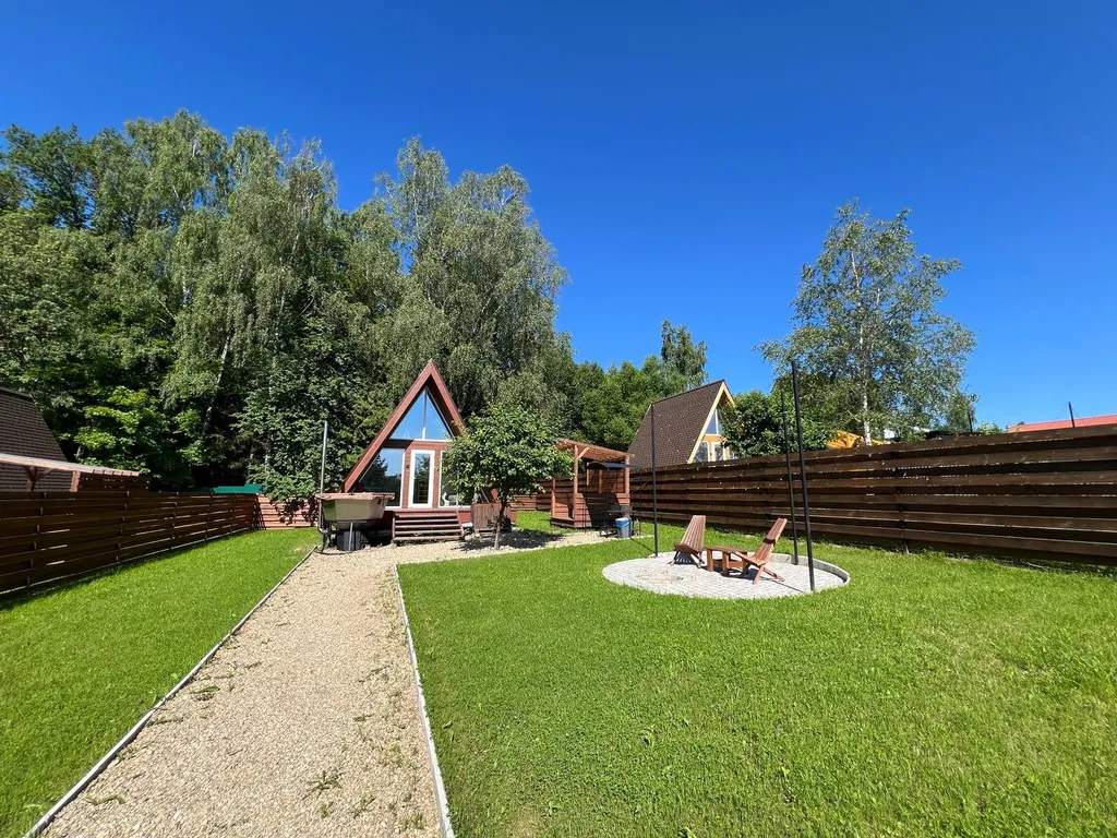 Дом №3 A-frame с сибирским горячим чаном на дровах