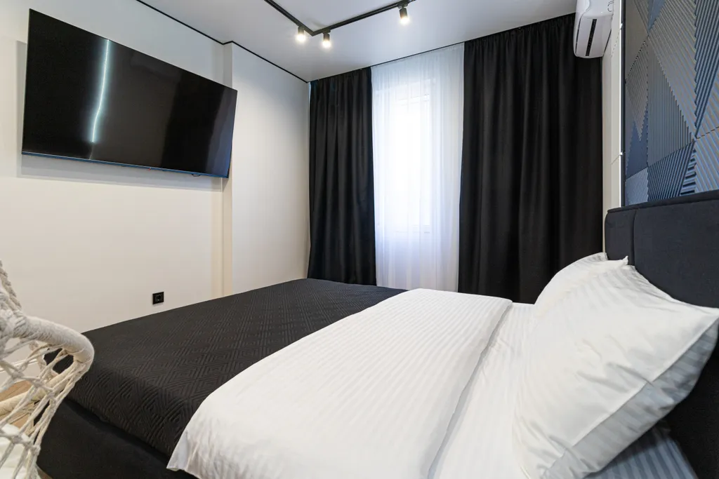 Квартира Светлая квартира с дизайнерским ремонтом Алисой и качелями в спальне — Краснодар