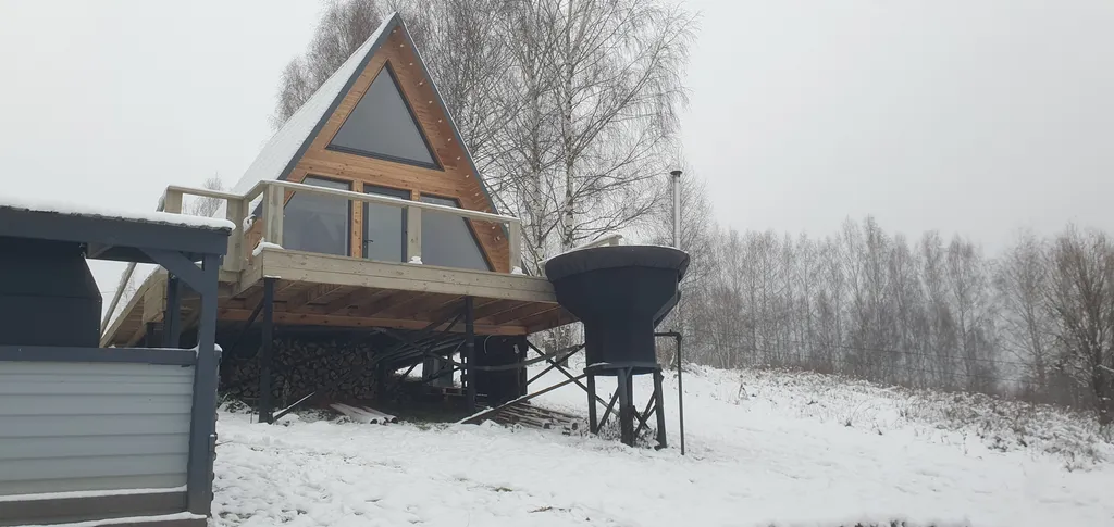 Коттедж Видовой парящий дом в заповеднике с банным чаном, без соседей — Муханки