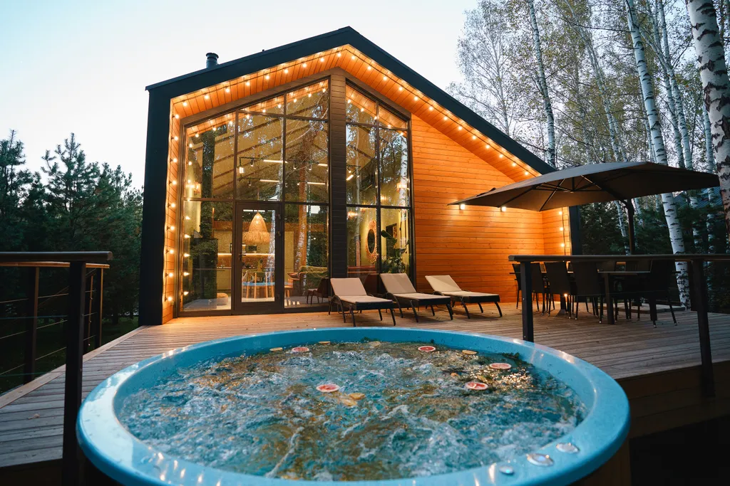 Barnhouse с камином в Krona camp