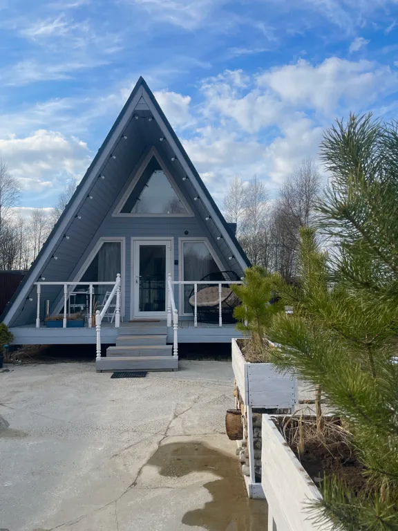 Дом A-frame с сауной