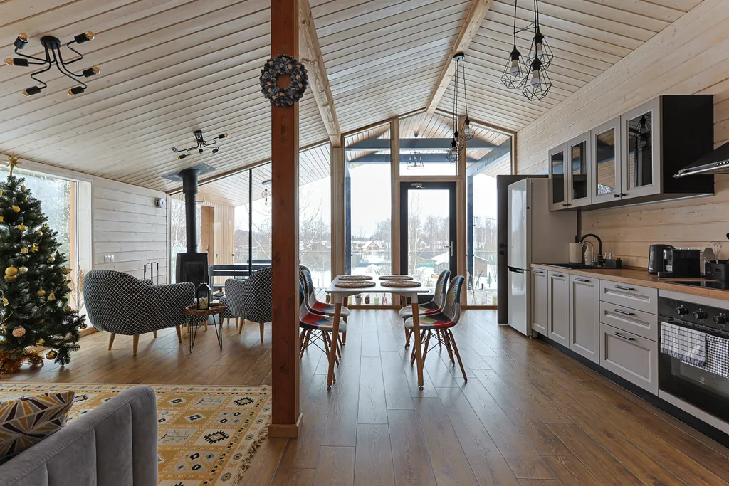 Коттедж с панорамными окнами Куско на Истринском водохранилище