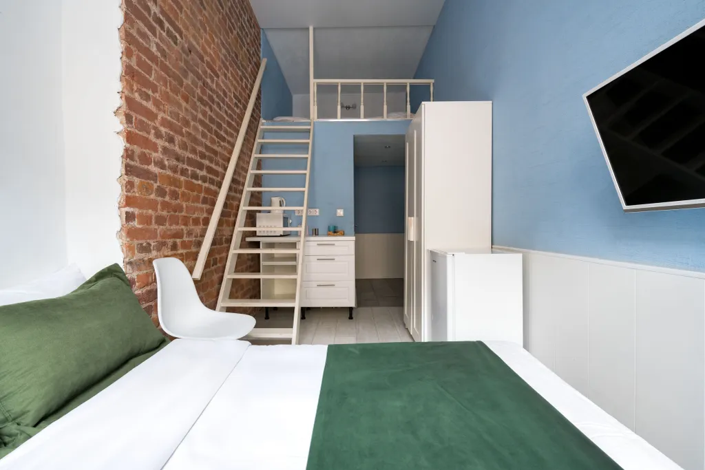 Квартира Квартира Двухуровневая студия New Horizon Есения в историческом центре Питера — Санкт-Петербург