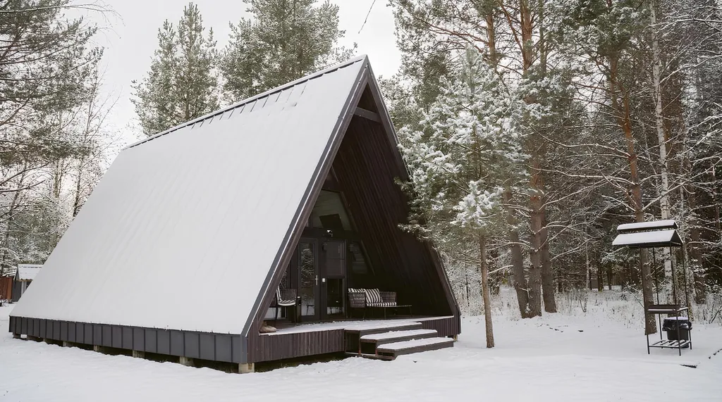 Коттедж A-Frame с камином, кондиционером и террасой — аренда посуточно в Красный Огорок