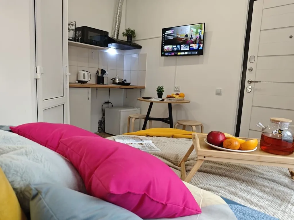 Уютная студия на двоих гостей с кроватью-трансформером