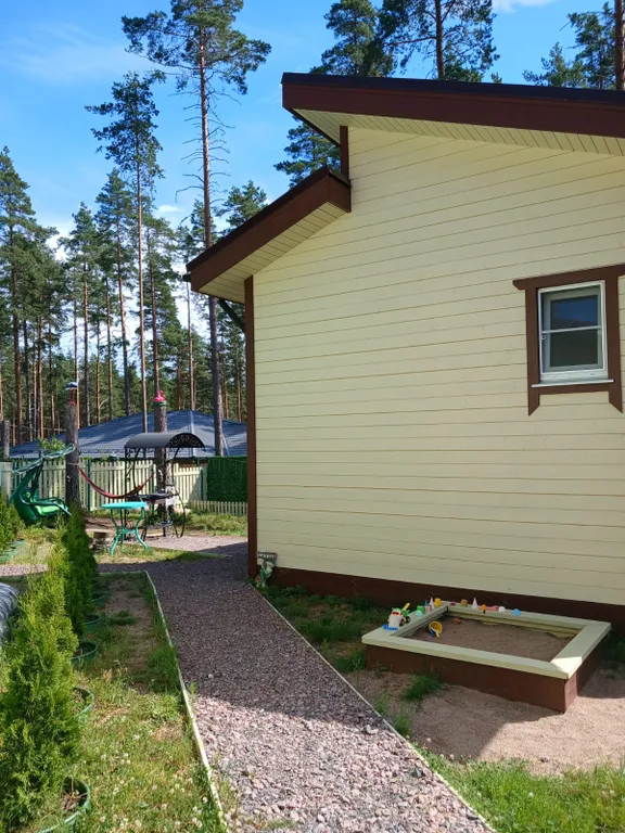Уютный новый дом в сосновом лесу на берегу Финского залива
