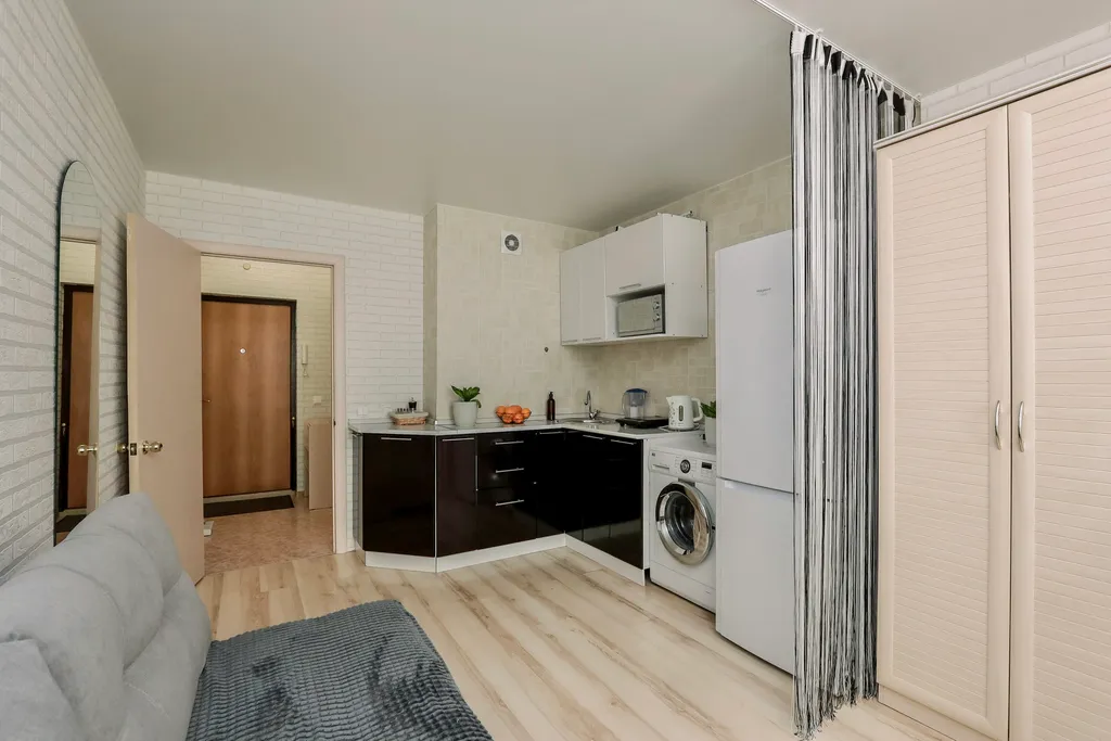 Новая студия  с 2-мя раздельными спальными местами от Город 18