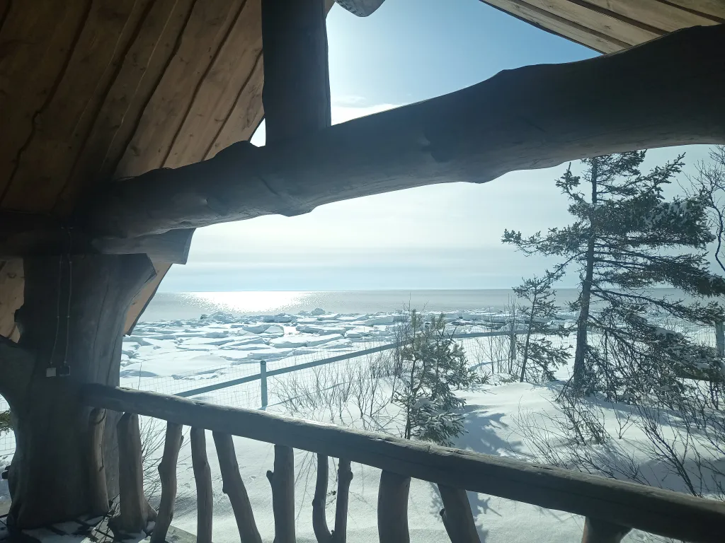 Шале из большого бревна