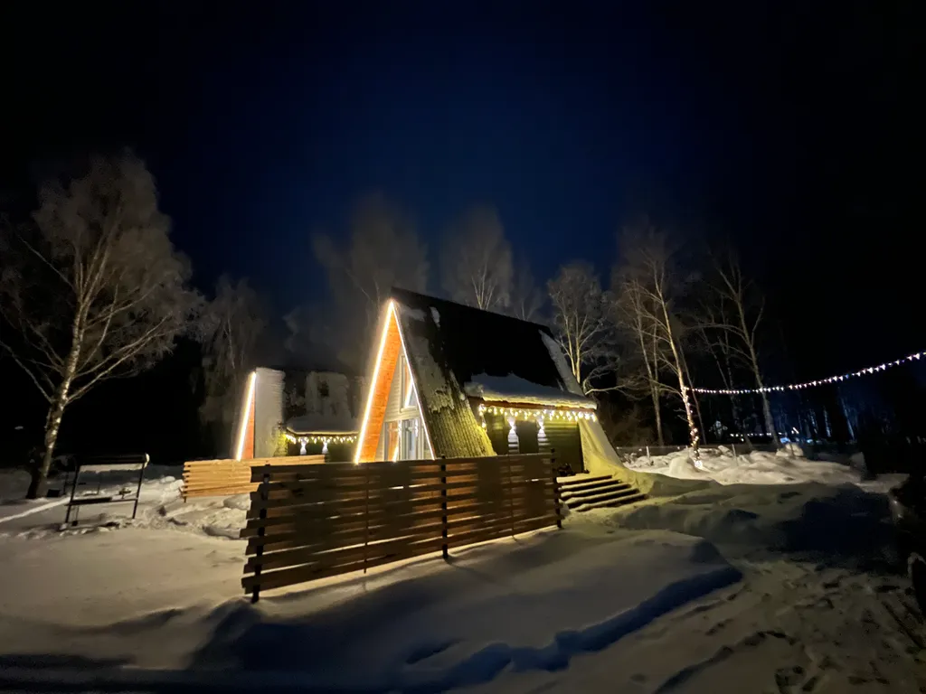 Уютнейший A-frame с сауной Черника