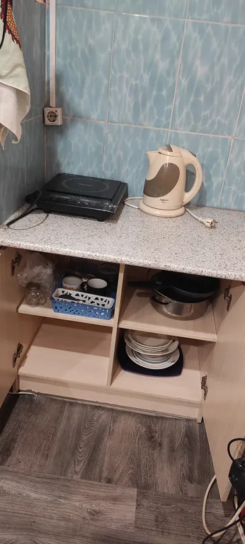 Студия с санузлом и зоной кухни