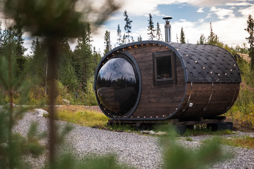 Сказочный дом для отдыха с панорамной банькой на дровах Hygge House