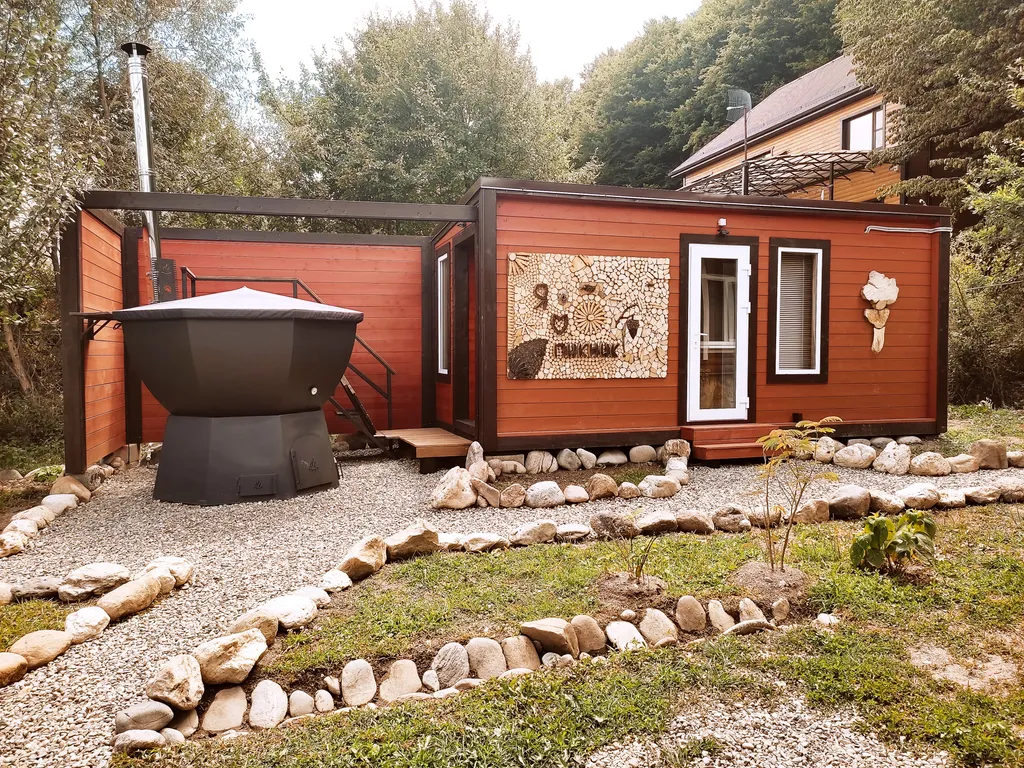 Эко-дом с видом на лес и горы