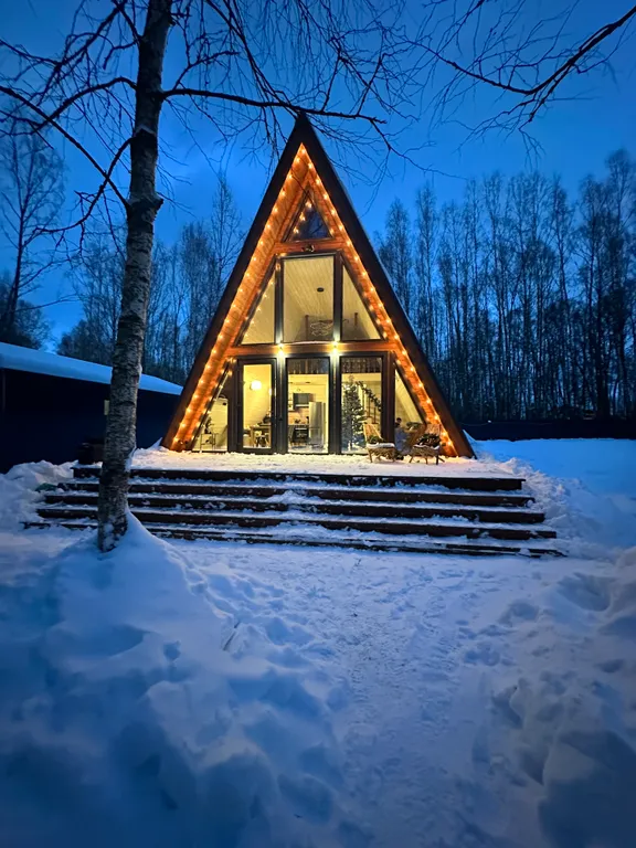 Коттедж Домик Aframe Forest с баней и сибирским чаном — Москва