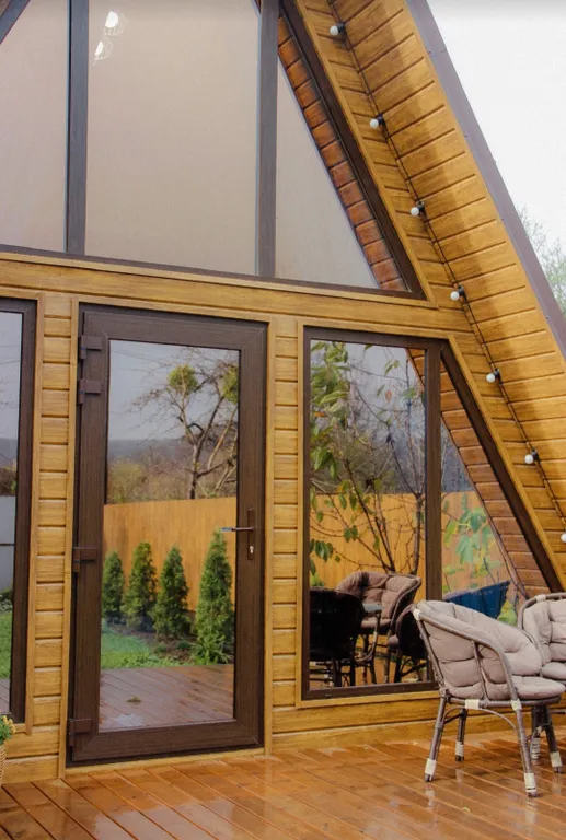 Spa-отдых в гостевом доме в стиле A-frame с отдельным двориком