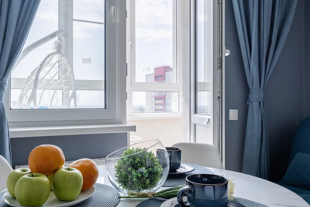 Видовая 1-комнатная квартира в ЖК Цветы