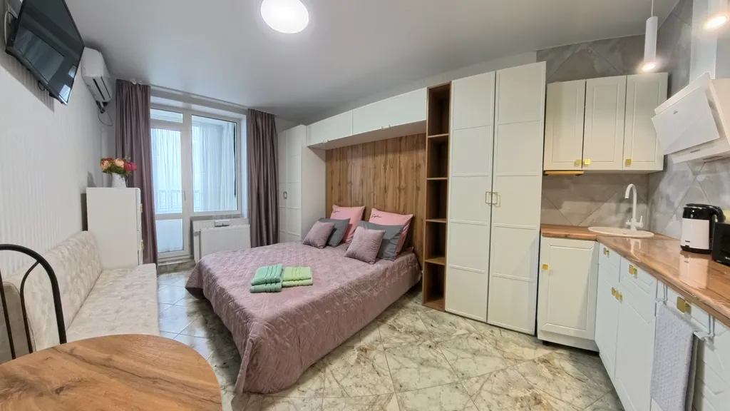 Стильная новая студия для комфортного отдыха