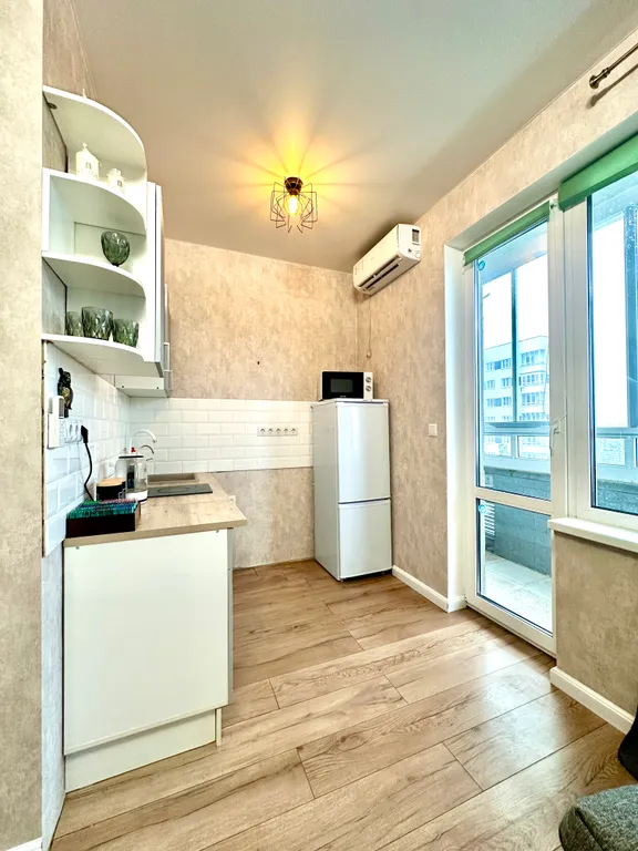 Студия с дизайнерским ремонтом